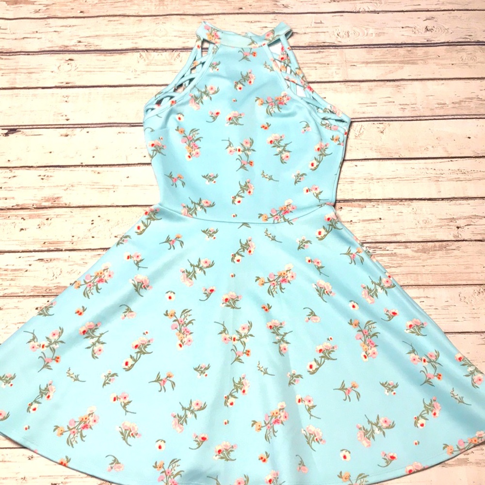 Light blue floral dress